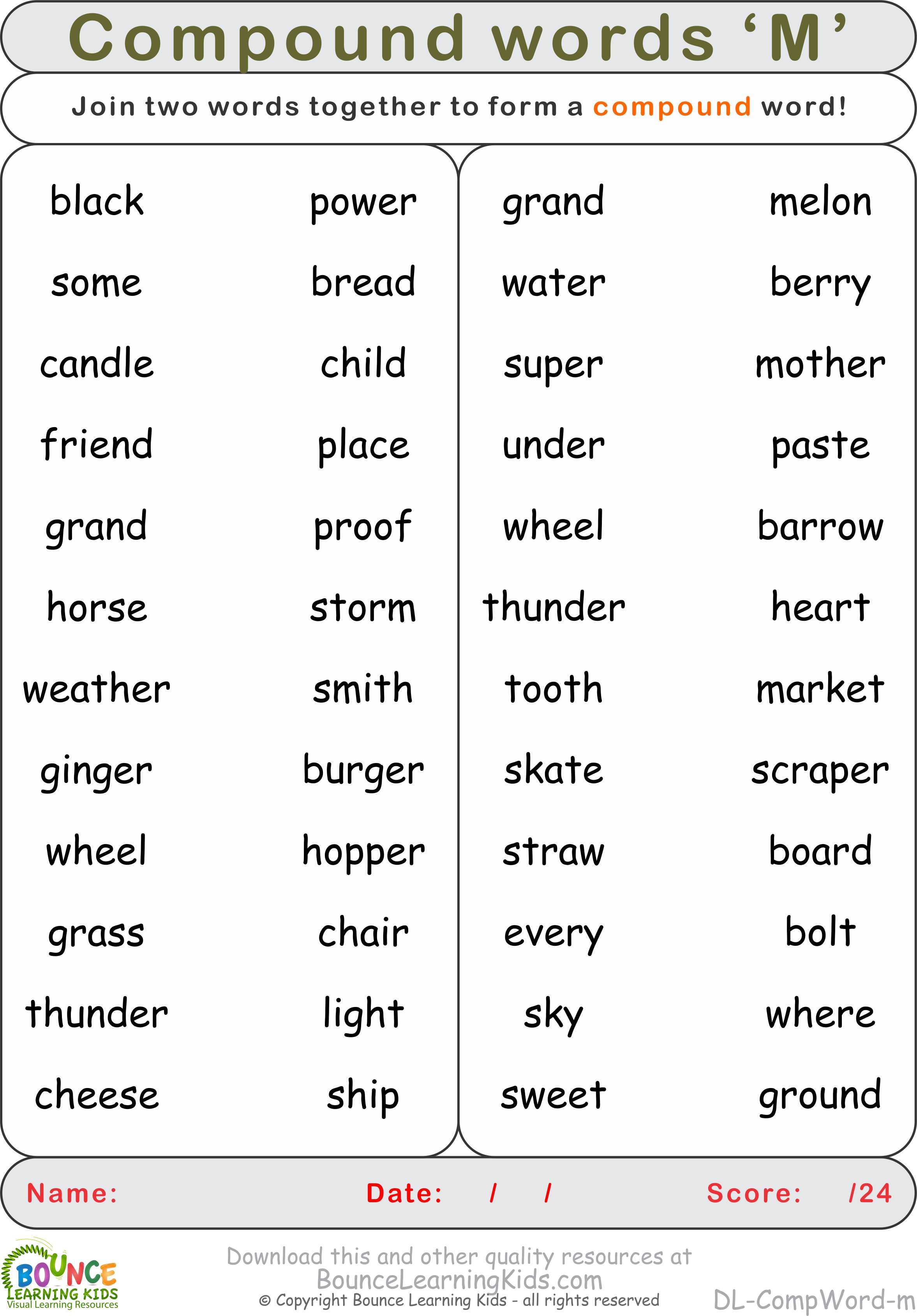 Compound Words M