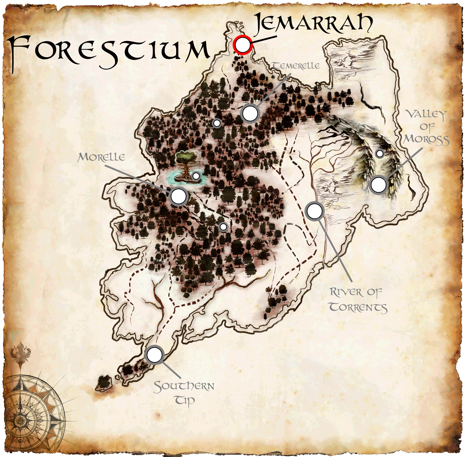 Map of Forestium (Jemarrah)