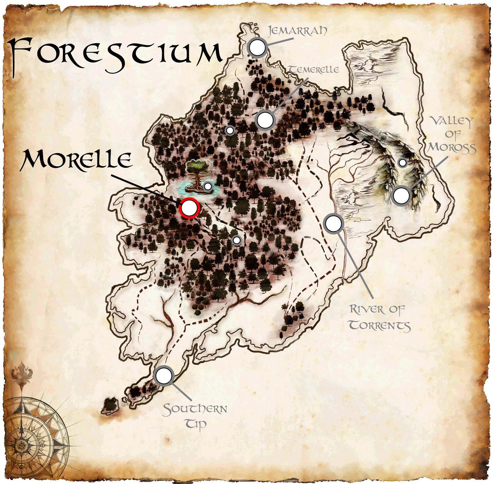 Map of Forestium (Morelle)