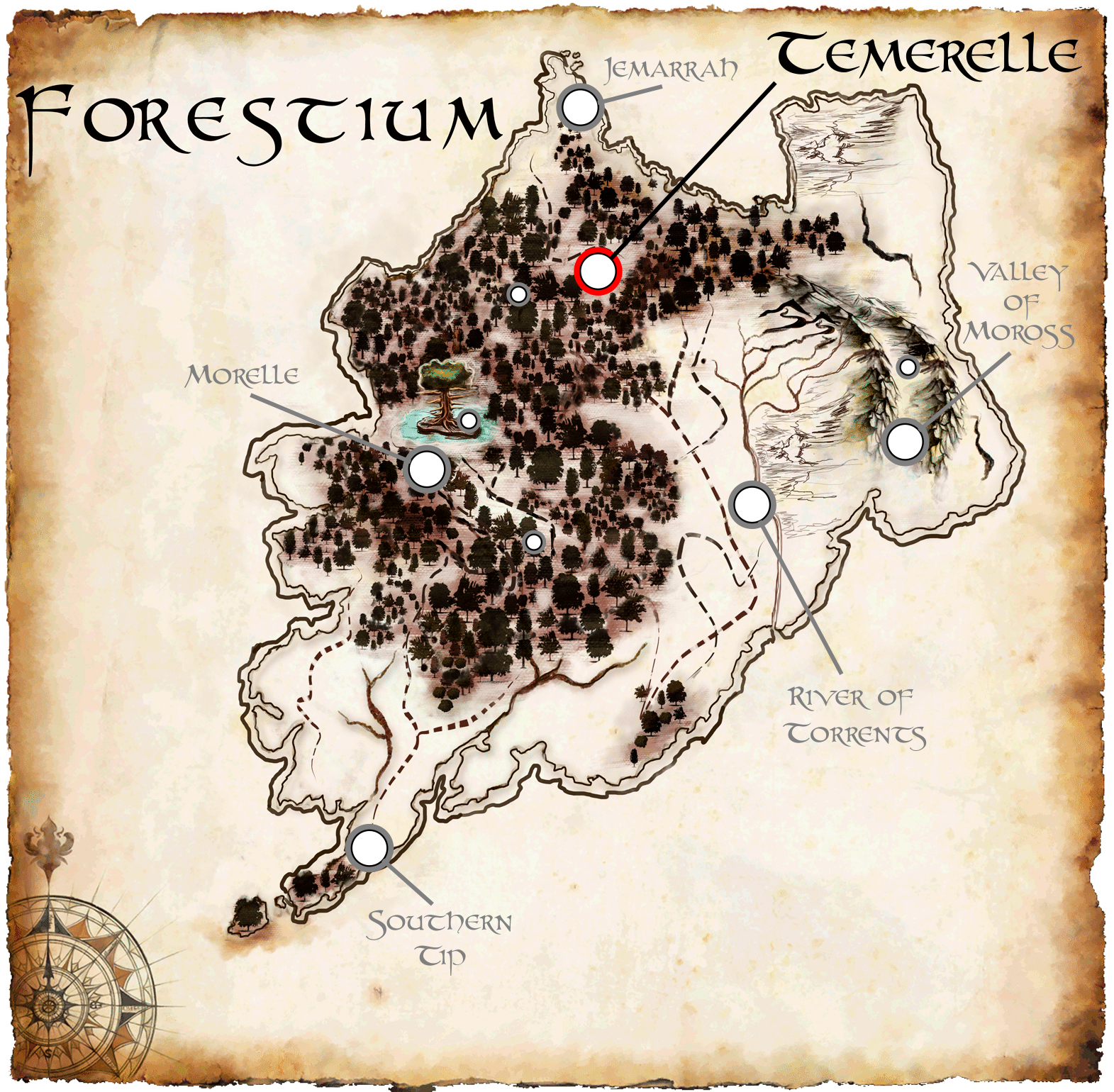 Map of Forestium (Temerelle)